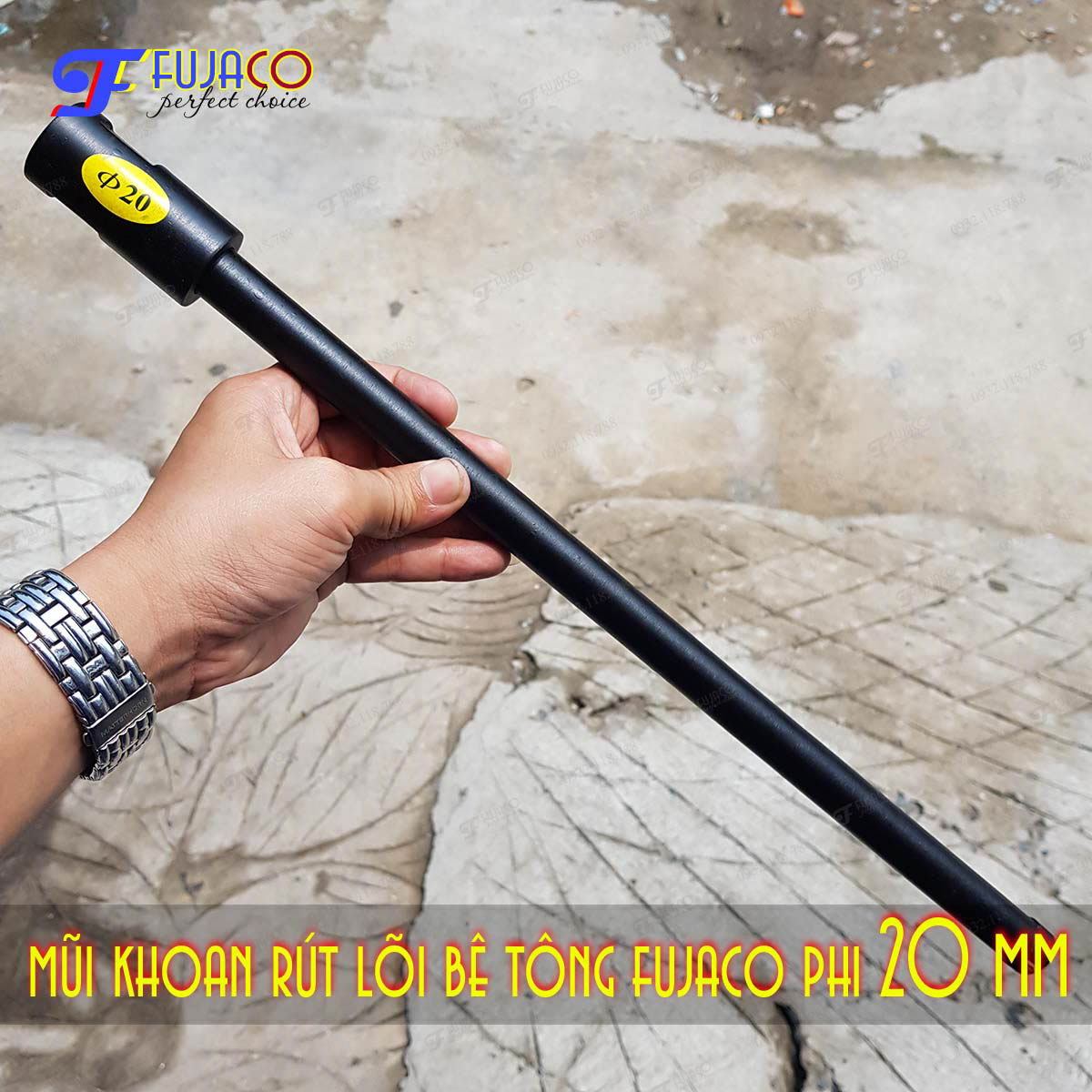 [HCM]Mũi khoan rút lõi bê tông phi 20 mm - FUJACO
