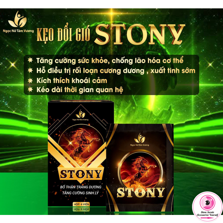 Kẹo đổi gió stony - tăng thời gian- tăng ham muốn. an toàn, hiệu quả có giấy chính hãng - có che tên