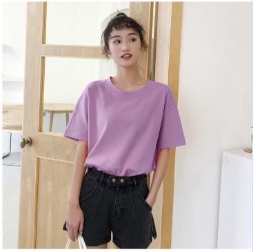 Áo thun trơn nữ cổ tròn form rộng thời trang nhiều màu