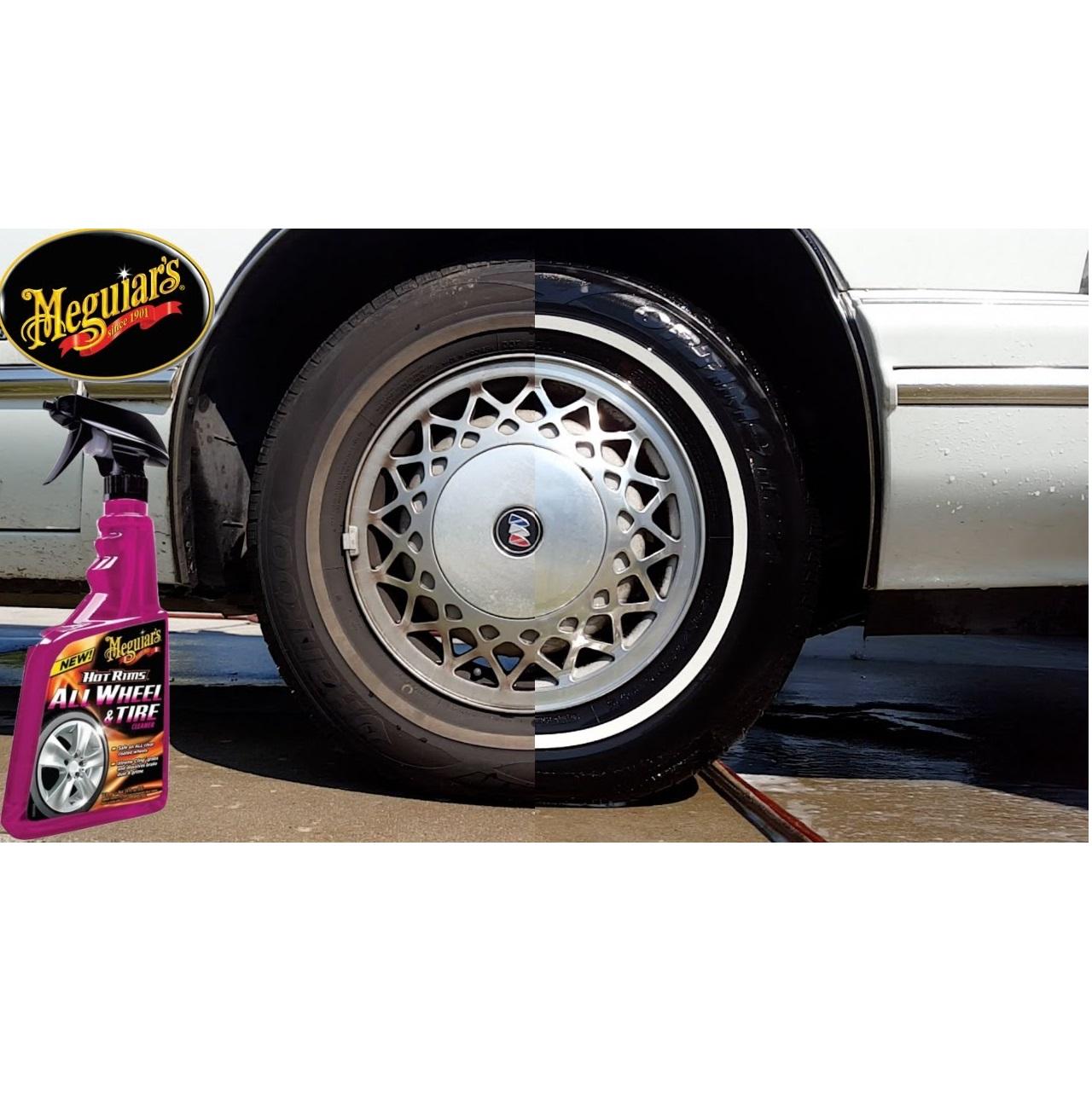 Meguiar's Sản phẩm tẩy rửa Lazang & Lốp xe, Hot Rims Wheel & Tire Cleaner, G9524, 24oz, 710ML