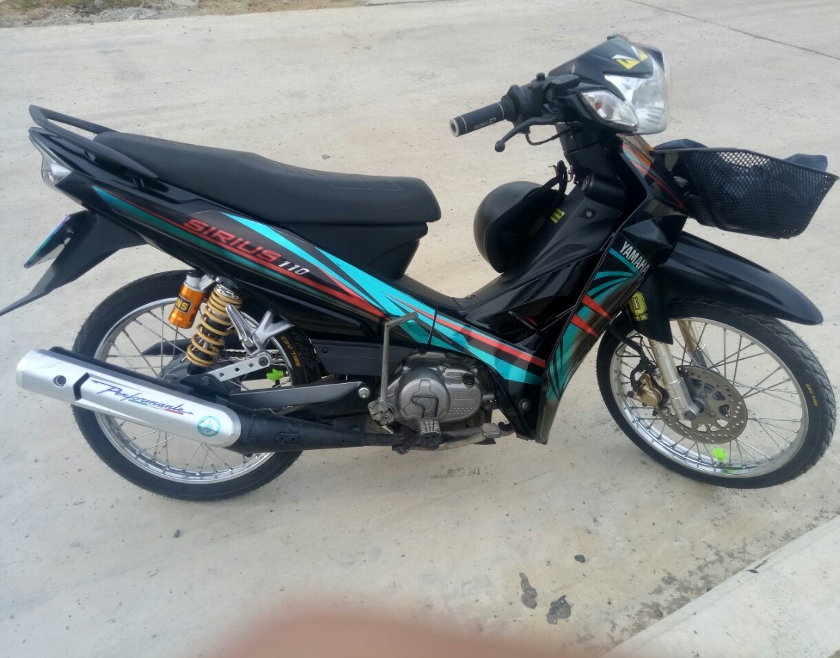Tem sirius 110 đỏ đen crom