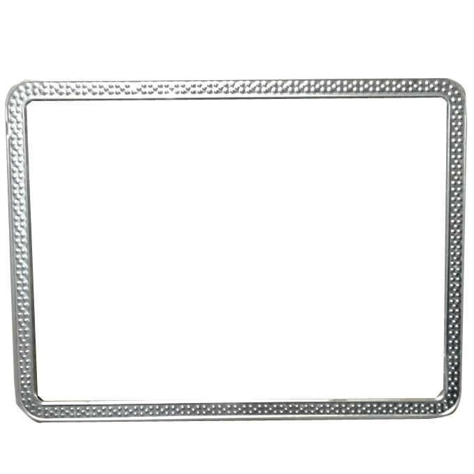 VIỀM GÕ CHẤM BI ( NHƯ HÌNH) BÊN NGOÀI THAY THẾ VIỀM BIỂN SỐ CŨ XE MÁY, XE ĐẠP ĐIỆN KHUNG BIỂN ĐỒ CHƠI XE MÁY MÀU TRẮNG, PHỤ KIỆN XE MÁY VIỀM CHO BIỂN SỐ, KHUNG VIỀM ÉP BIỂN SỐ ĐẸP