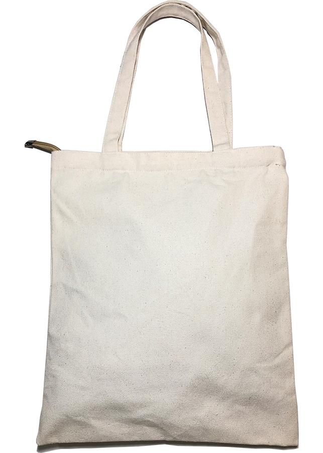 Túi vải bố (canvas) trơn có khóa kéo