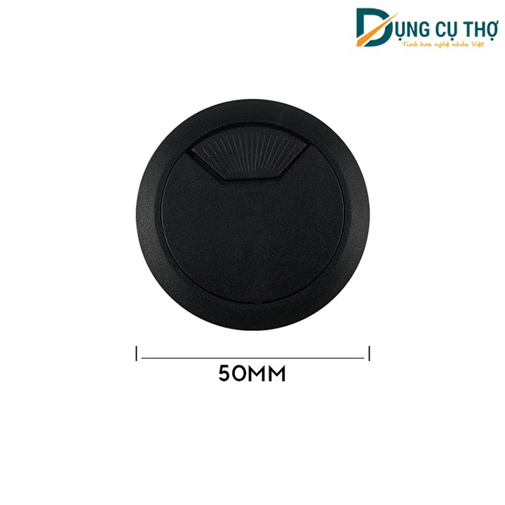 Nắp luồn dây điện tròn màu đen và trắng