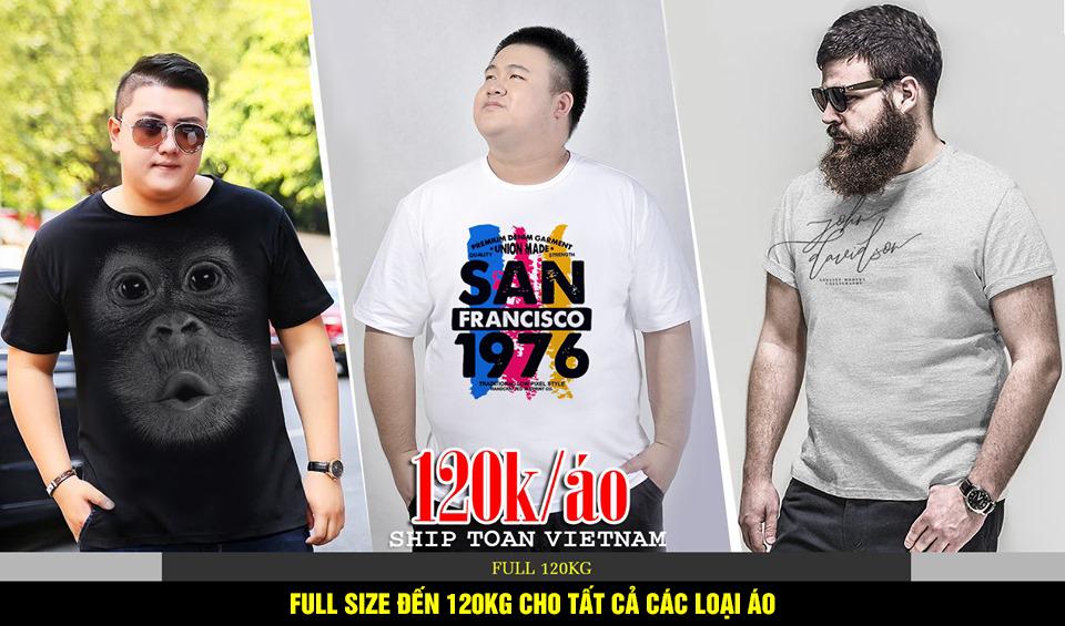 Áo big size cho người béo - Áo thun unisex giá rẻ - Áo thun dành cho người béo bụng