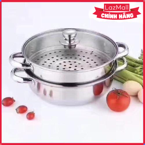 Bộ nồi hấp vouller 2 tầng vung kính - hàng chính hãng