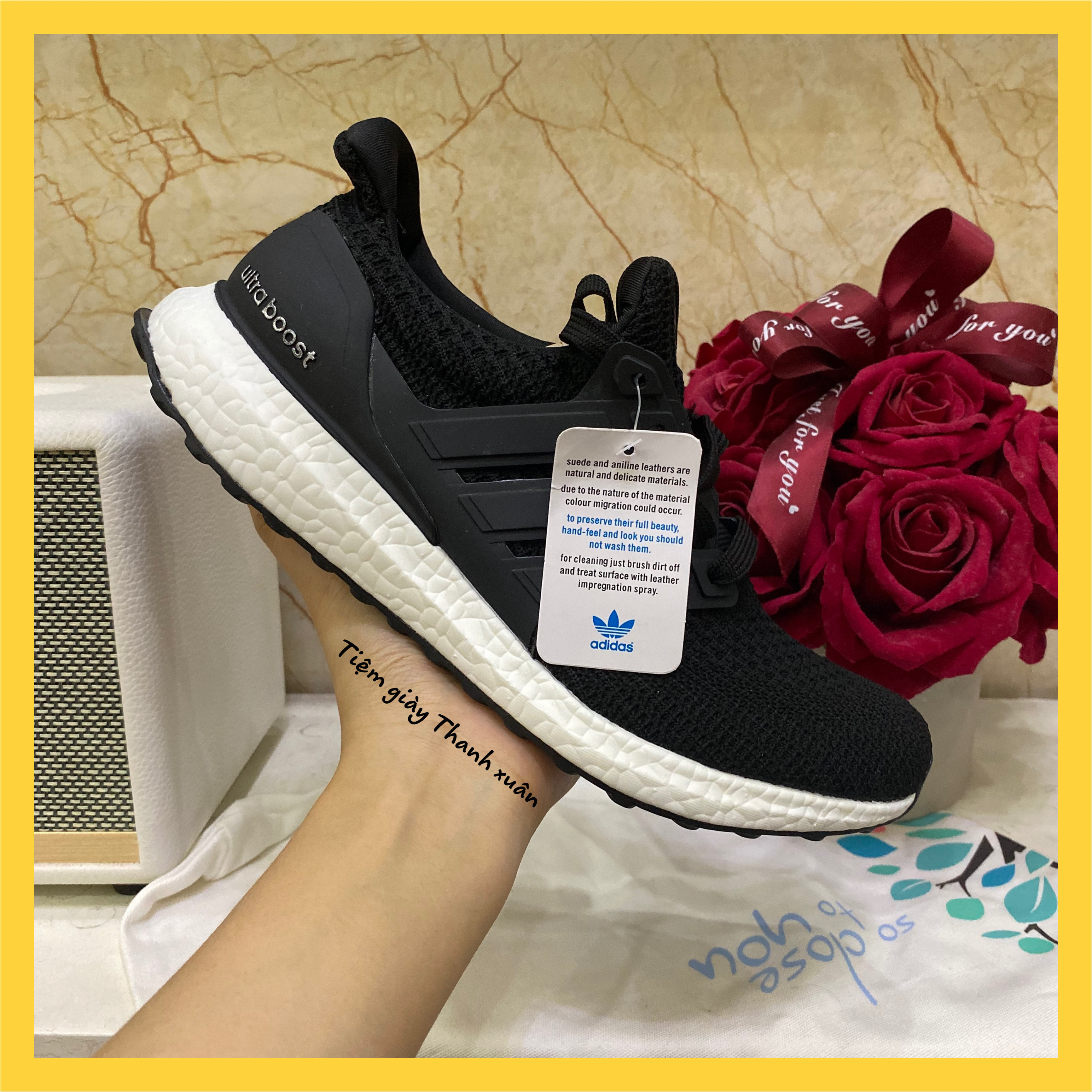 [ẢNH CHI TIẾT] GIÀY THỂ THAO SNEAKER ULTRABOOST 4.0 ĐEN TRẮNG