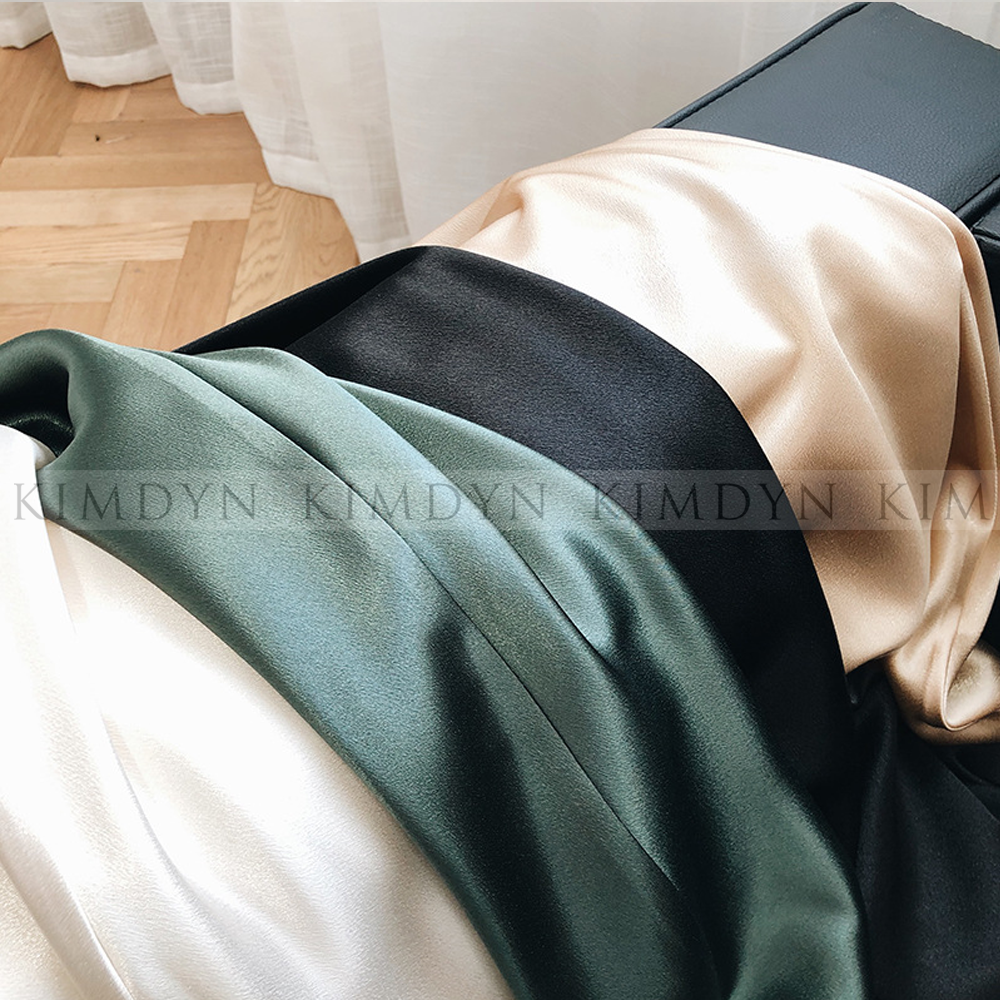 Đầm hai dây lụa satin cổ chữ V sang trọng KimDyn [KDD19]