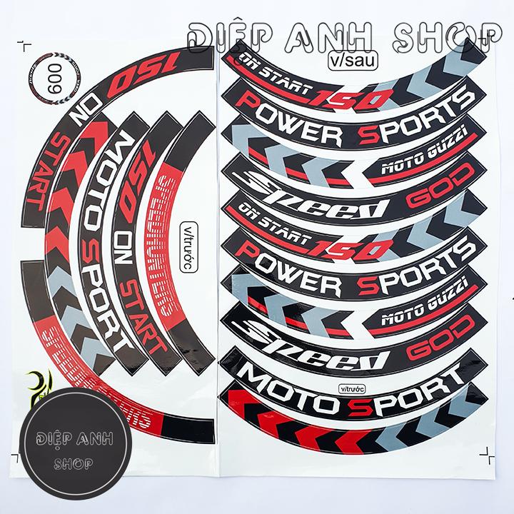 Tem vành bản to POWER SPORT 150 - Tem dán vành