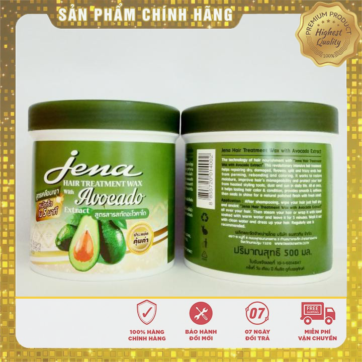 KEM Ủ DƯỠNG TÓC Jena BƠ 500ML Thái Lan [CHÍNH HÃNG]