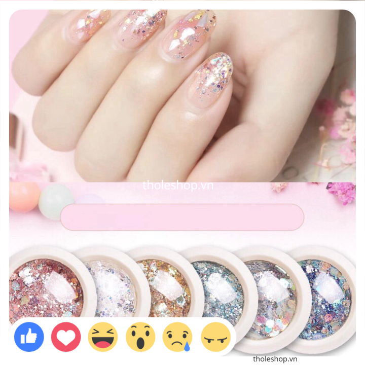 [HCM][SALE] Hộp kim tuyến sơn móng tay - Nhũ sơn móng tay - Nail nhũ - Phụ kiện sơn móng tay - Móng tay kim tuyến nghệ thuật nhiều màu