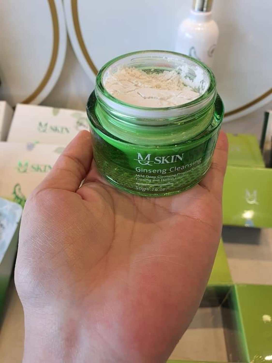 [HCM]COMBO Bột Rửa Mặt MQ + SERUM Thay Da Nhân Sâm