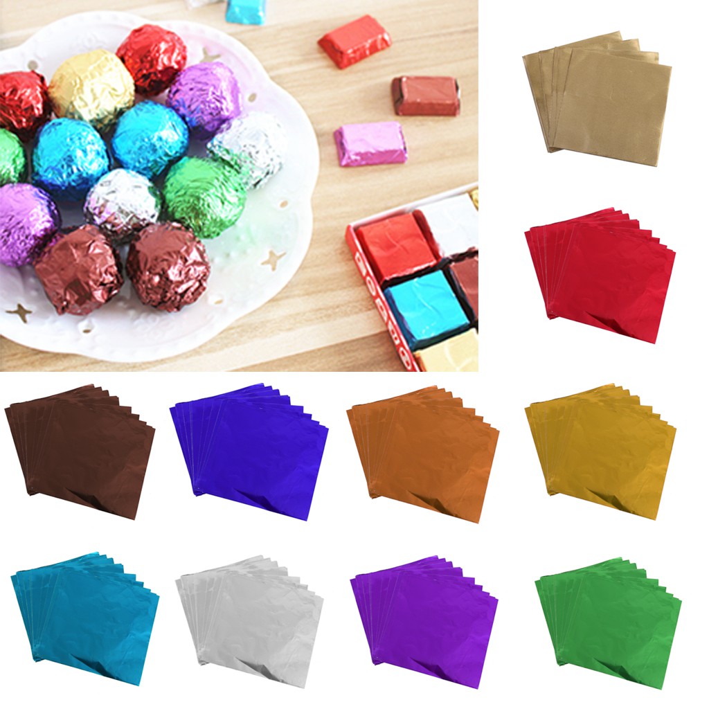 Giấy Bạc Bọc Socola, Kẹo 10*10cm (100 tờ/ gói)