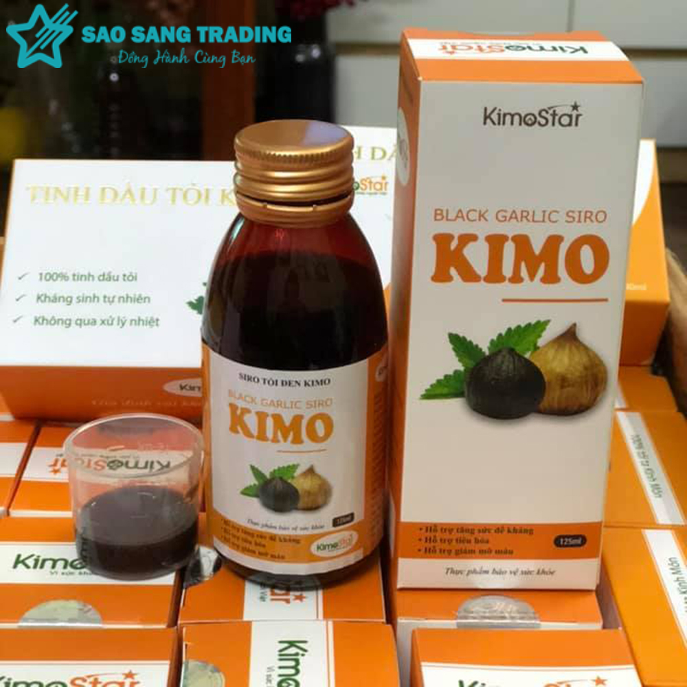 Combo 4 chai Siro tỏi đen KIMO - Sao Sáng Trading