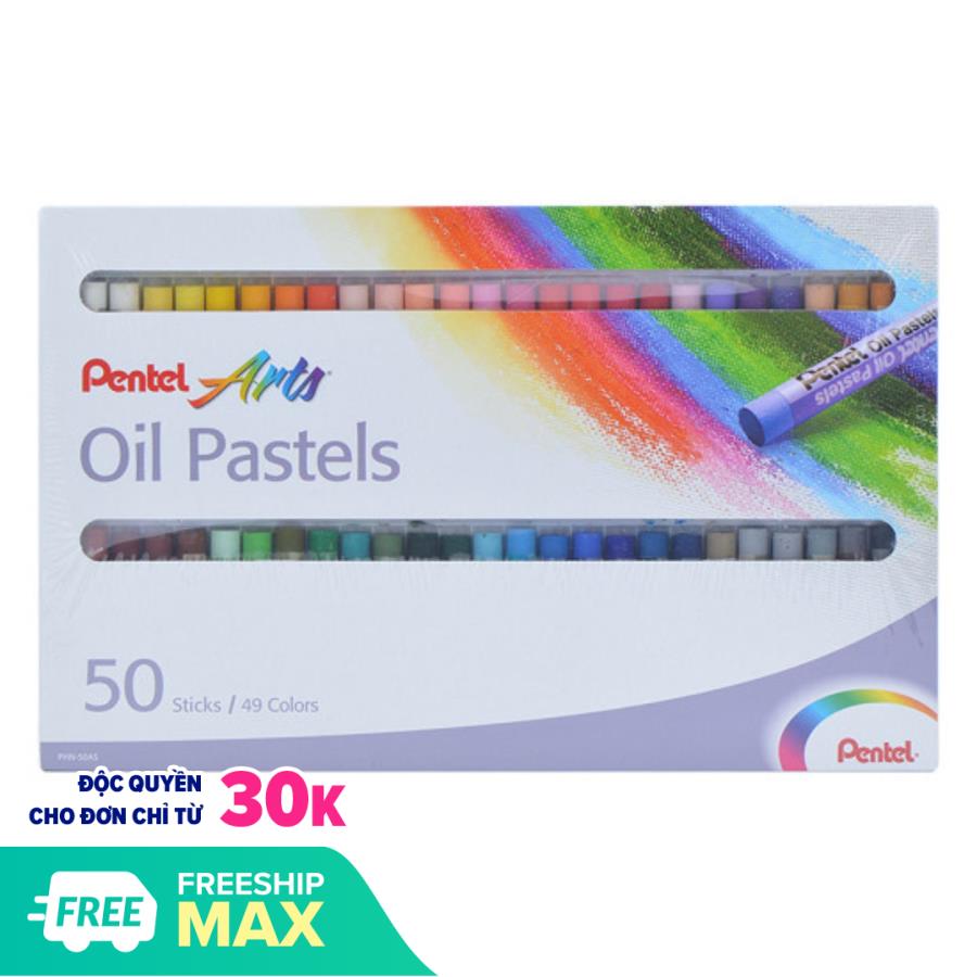 [HCM]SÁP DẦU PENTEL 50 MÀU TÔNG SÁP DẦU CHUẨN TƯƠI SÁNG ĐỘ PHỦ VÀ ĐỘ BÁM GIẤY TỐT KHÔNG ĐỘC HẠI AN TOÀN KHI SỬ DỤNG