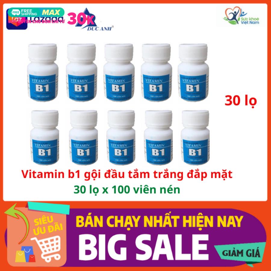 B1 Tắm Trắng Đắp Mặt Gội Đầu Giúp Tóc Khỏe Đẹp Combo 30 Lọ X 100 Viên Hsd 2023