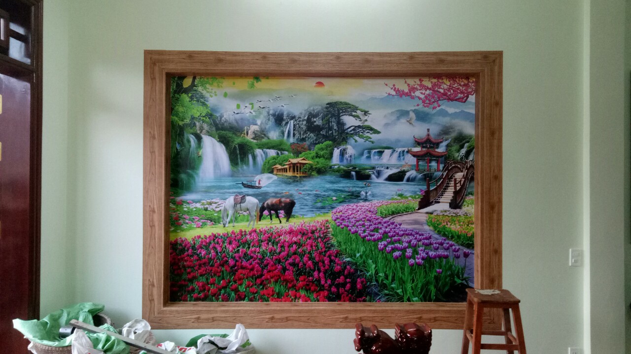 [SIÊU RẺ]Tranh dán tường 3D phòng thờ