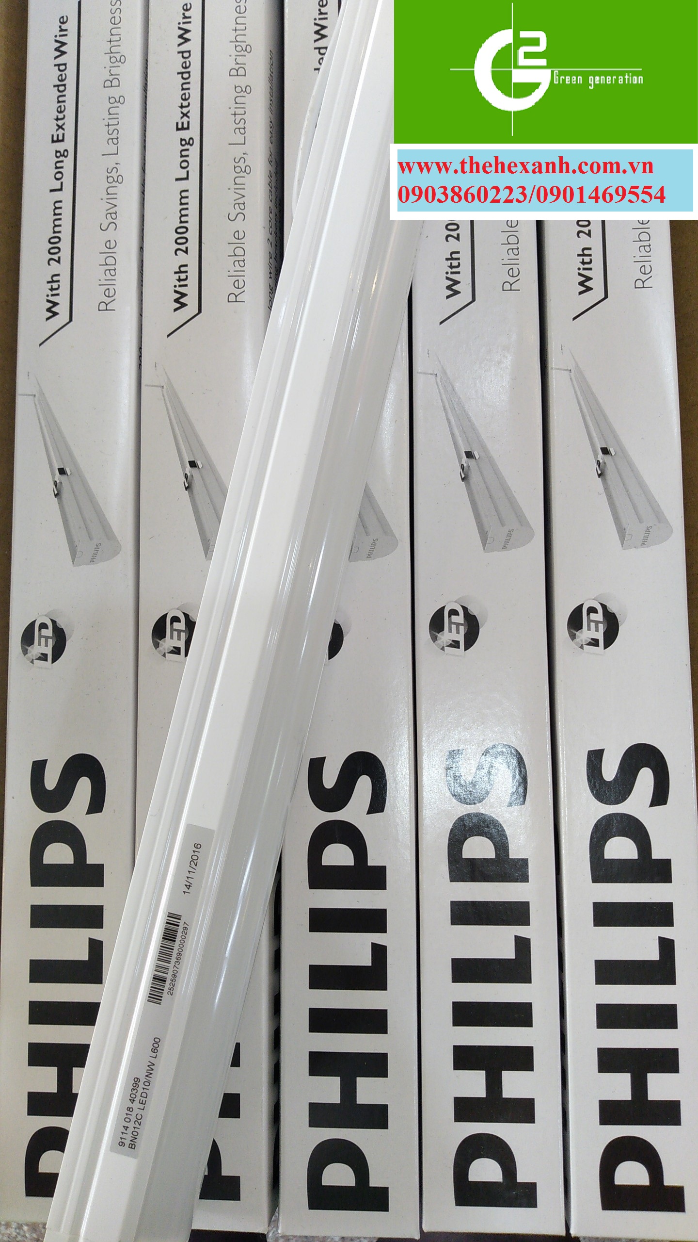 Bộ máng đèn philips led bn012c led10 65k l600 th g2 0.6m
