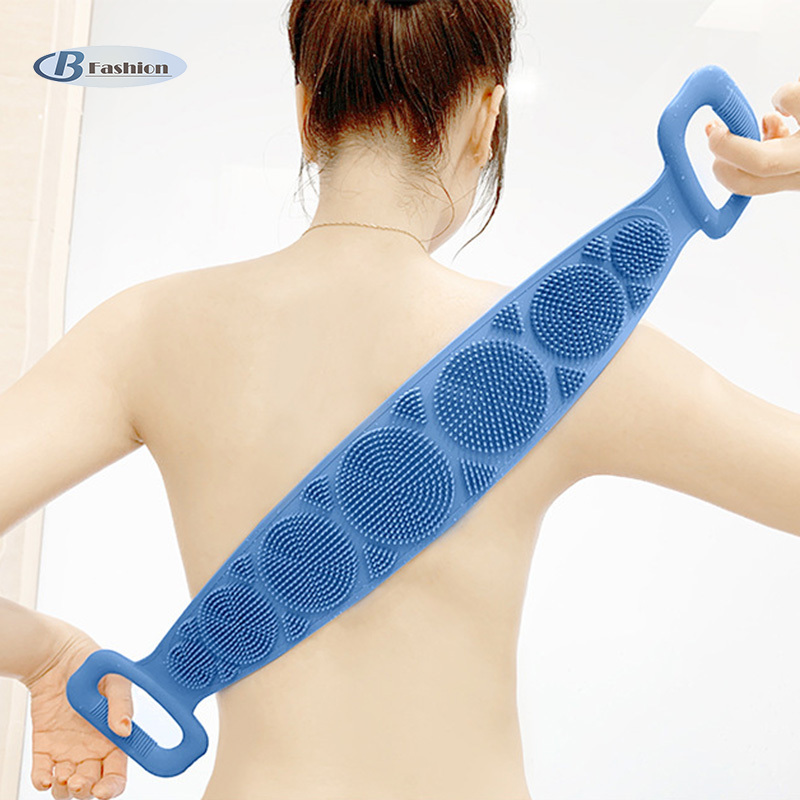 Dây tắm cọ, chà lưng 2 mặt bằng silicon đa năng ( màu ngẩu nhiên)