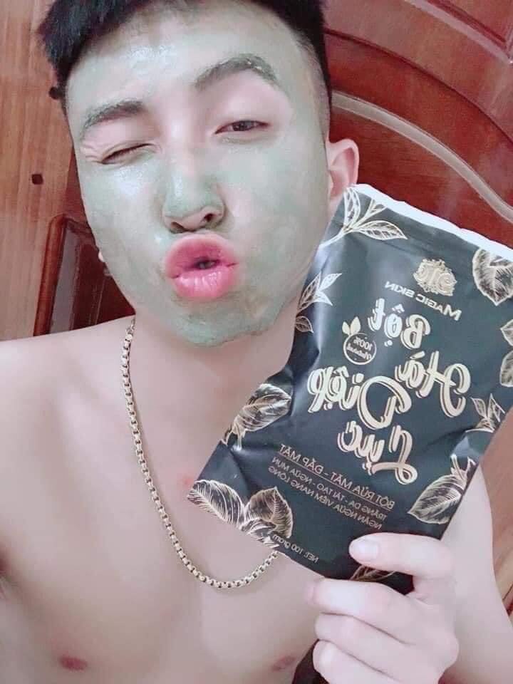 Bột Hà Diệp Lục Sạch Mụn Trắng Da