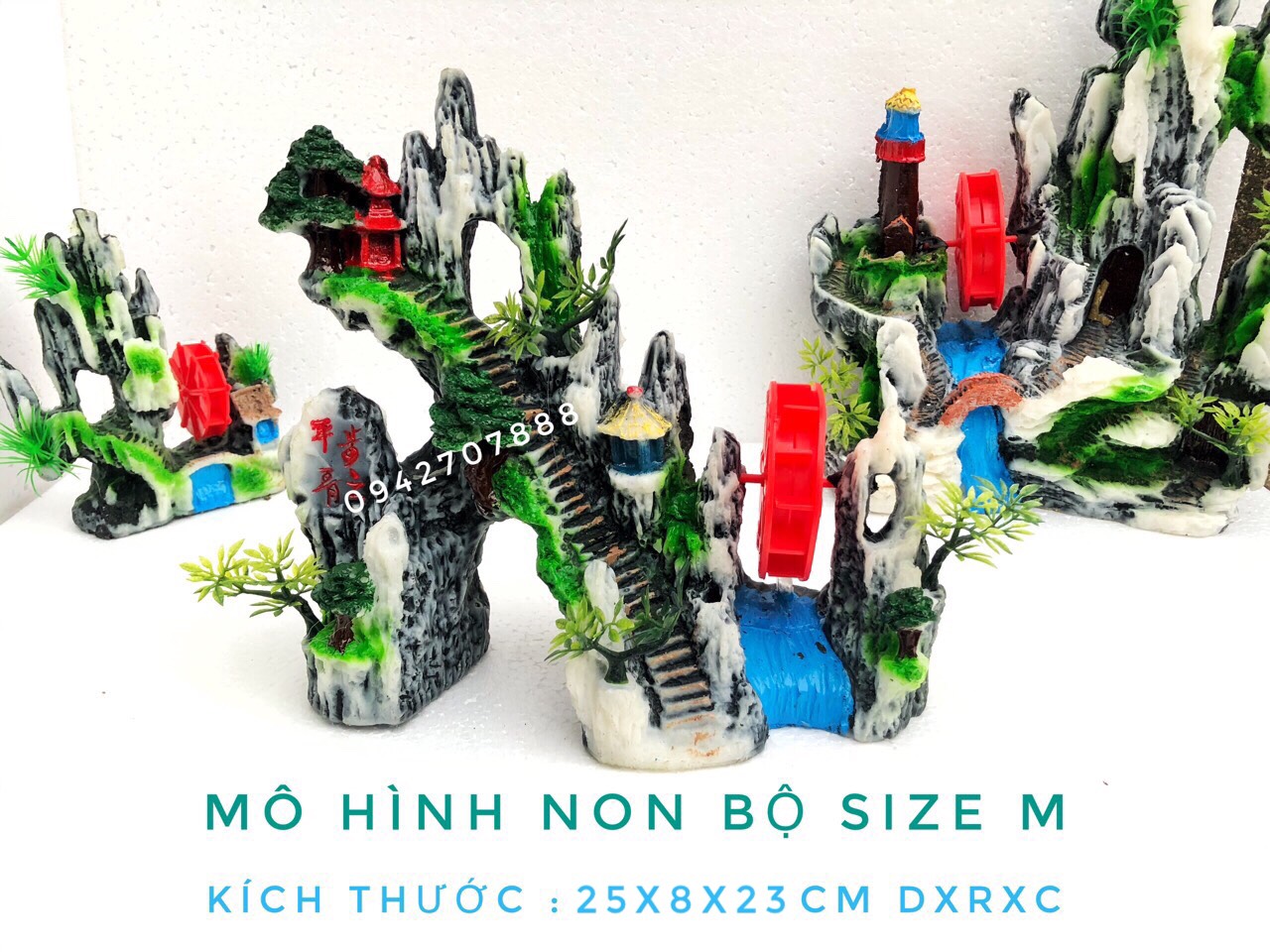 Mô hình hòn non bộ trang trí bể cá cảnh đủ size S/M/L