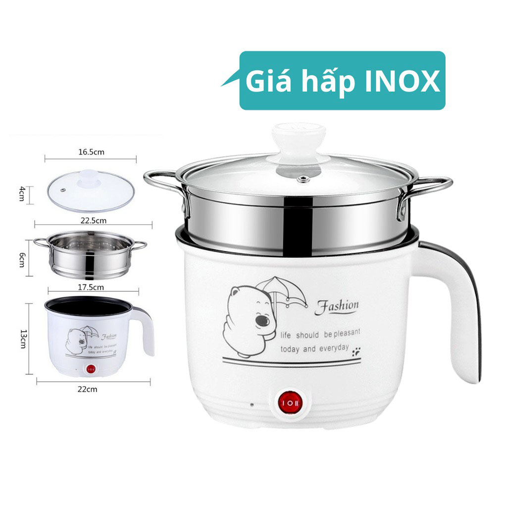 Ca nấu mì siêu tốc 18cm dày dặn màu ngẫu nhiên