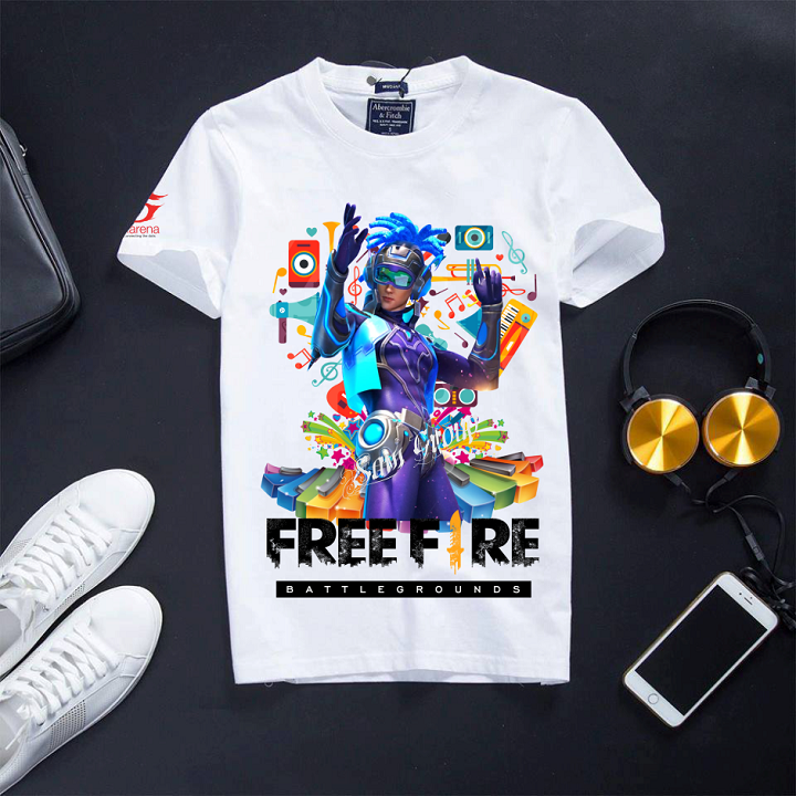 [Giảm giá sốc] Áo Free Frie màu trắng cổ tròn cotton cực đẹp DJ Xõa