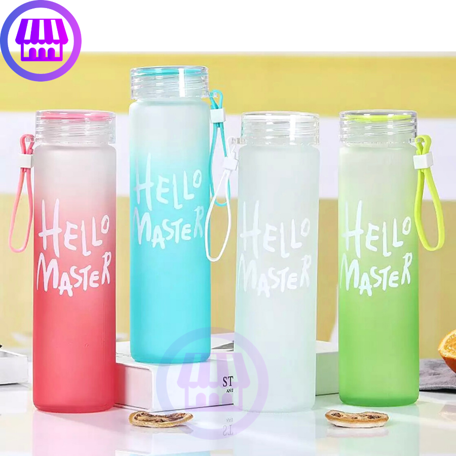[HCM]Combo 9 bình thuỷ tinh đựng  nước hello master SG-A002