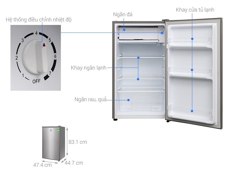 Tủ Lạnh Mini Electrolux - Model EUM0900SA