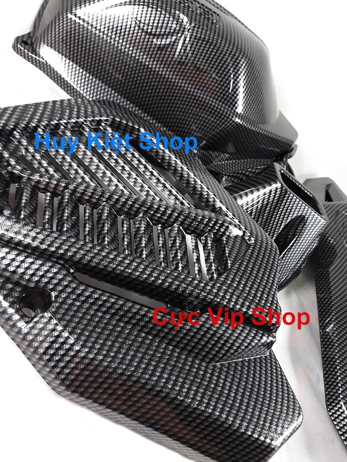 Combo 4 Món Carbon Bảo Vệ Vario/Click 2018 - 2019 (01 Che Pô, 01 Che Pô E, 01 Che Quạt Gió, 01 Chụp Đích Pô) MS1367