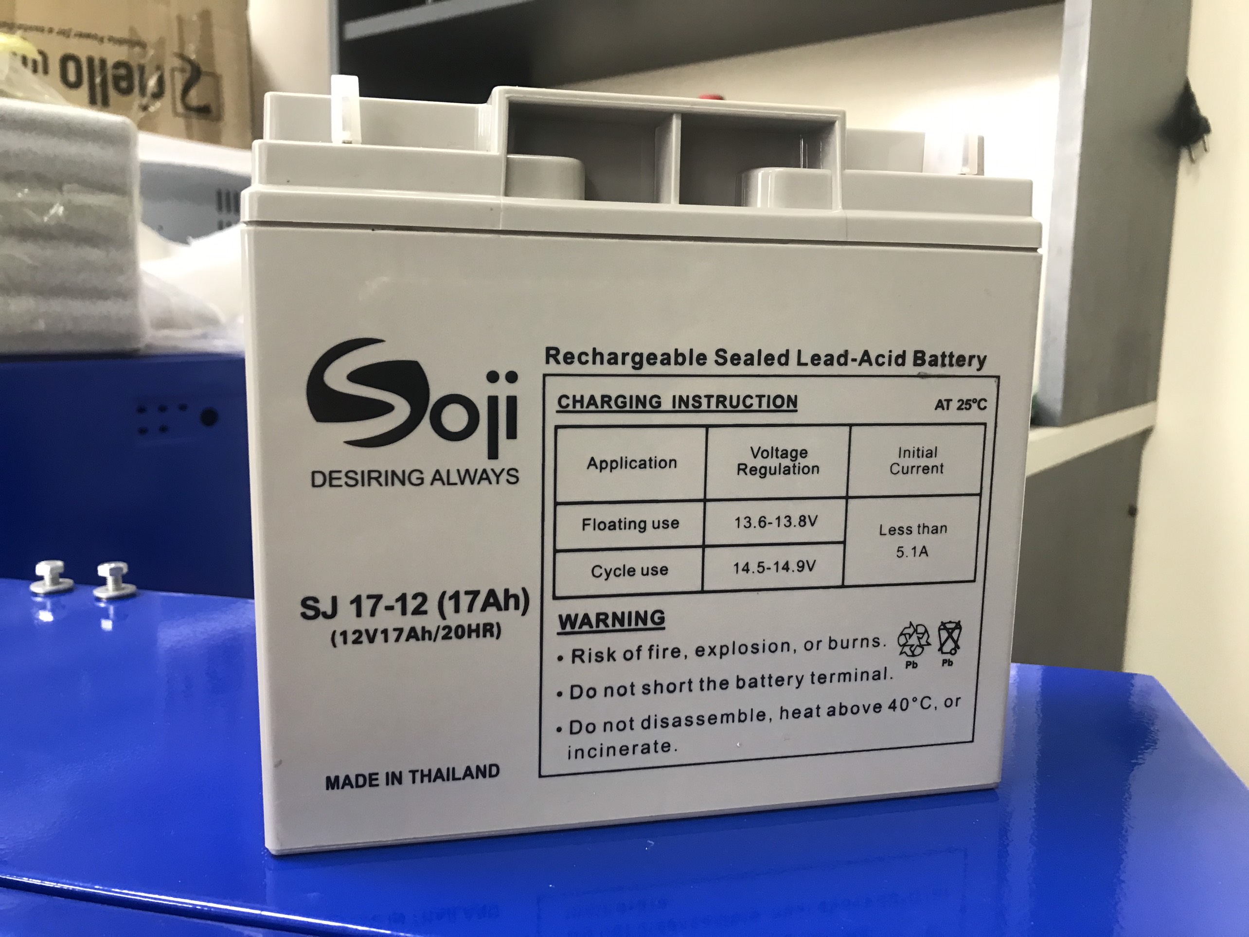 Ắc quy Soji nhập khẩu Thái Lan 12V 17ah