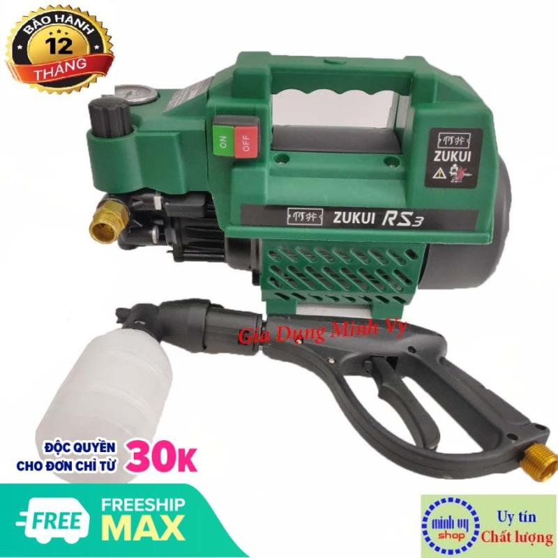 Máy rửa xe chỉnh áp Zukui RS3- máy rửa máy lạnh 2400w- tặng bình xà phòng - Gia Dụng Minh Vy
