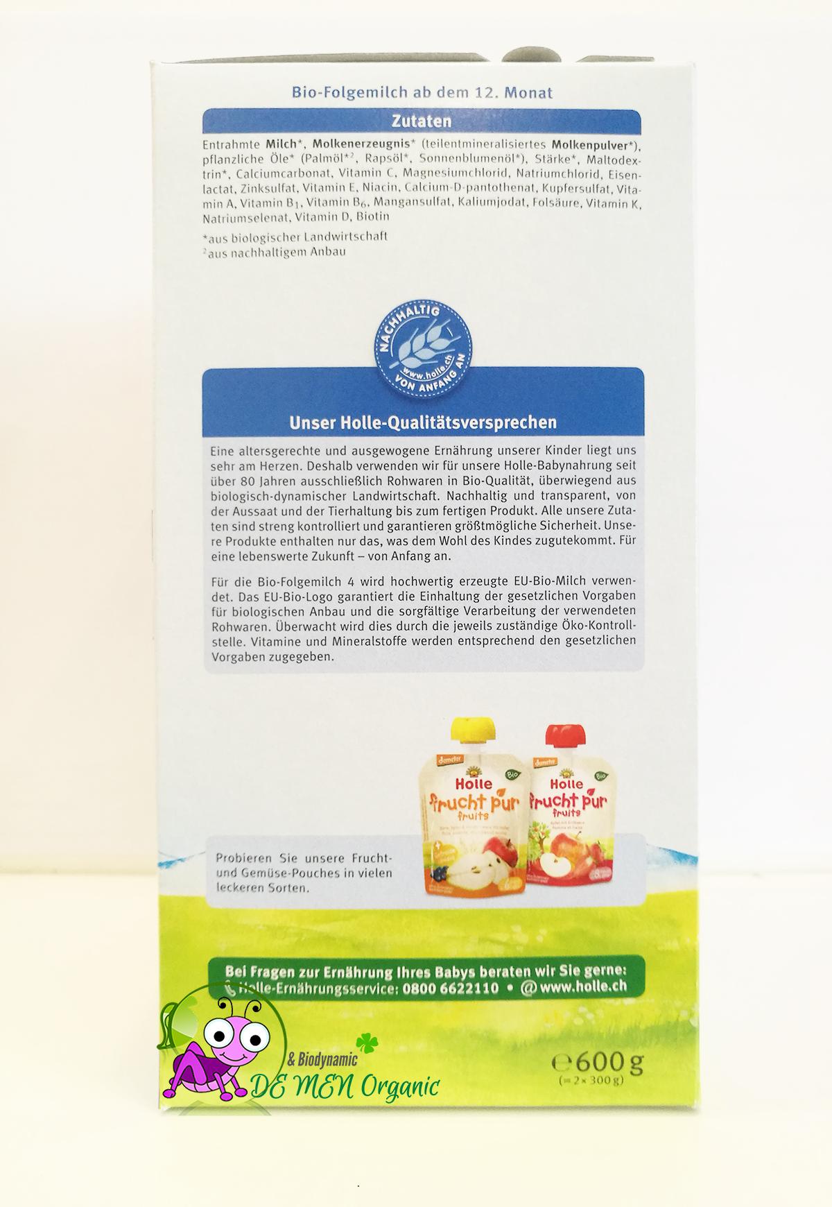SỮA BÒ HỮU CƠ HOLLE SỐ 4 (600gr)
