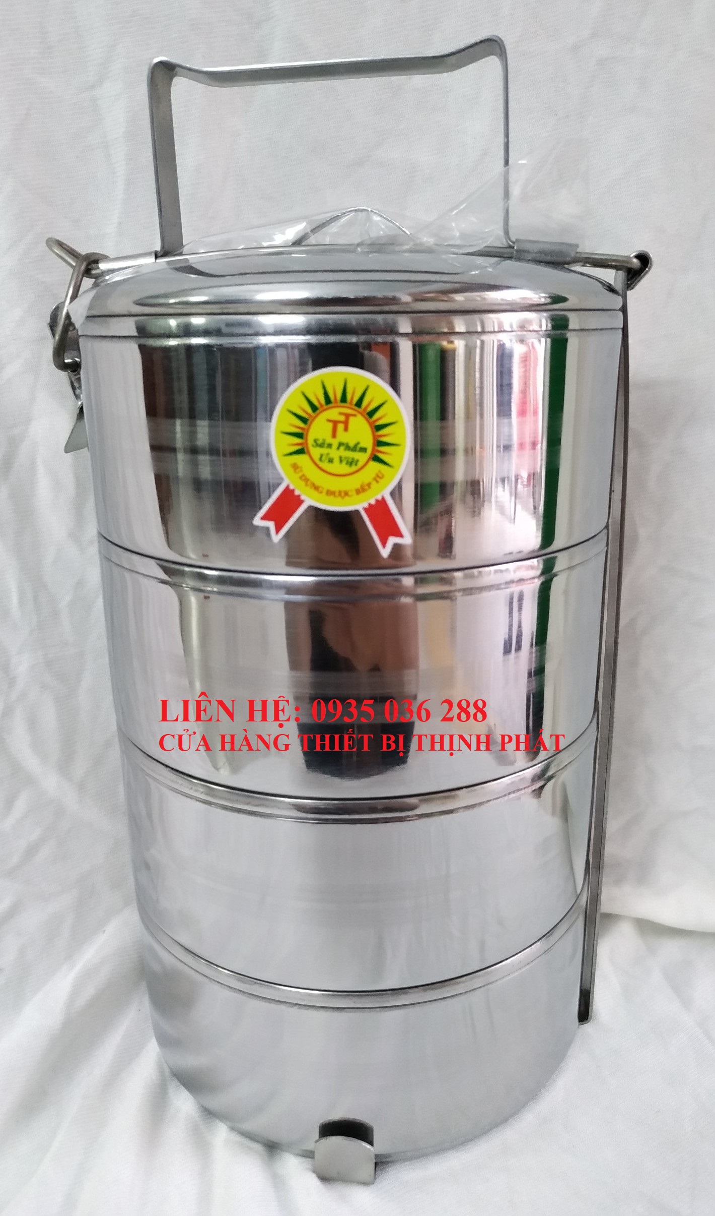 Camen Inox  4 ngăn - cao 30 cm