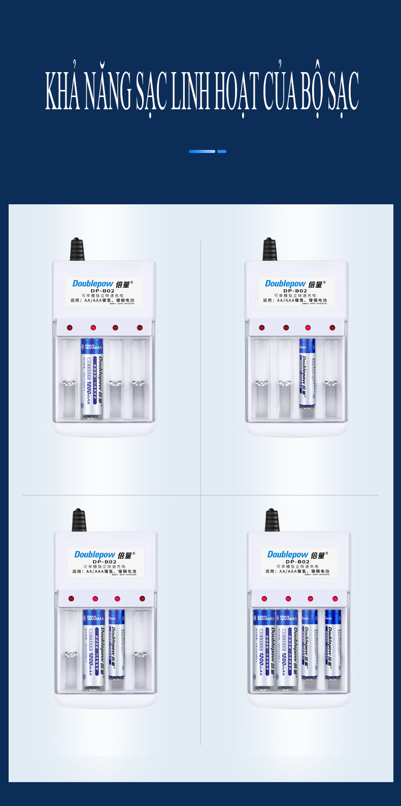 Doublepow Dp-B02 Aa/Aaa Battery Charger