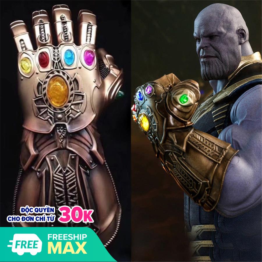 Găng Tay Vô Cực Nhựa Dẻo, Có Đèn LED Phát Sáng Hóa Trang Thanos Avengers Infinity Gauntlet Gloves, găng tay hulk