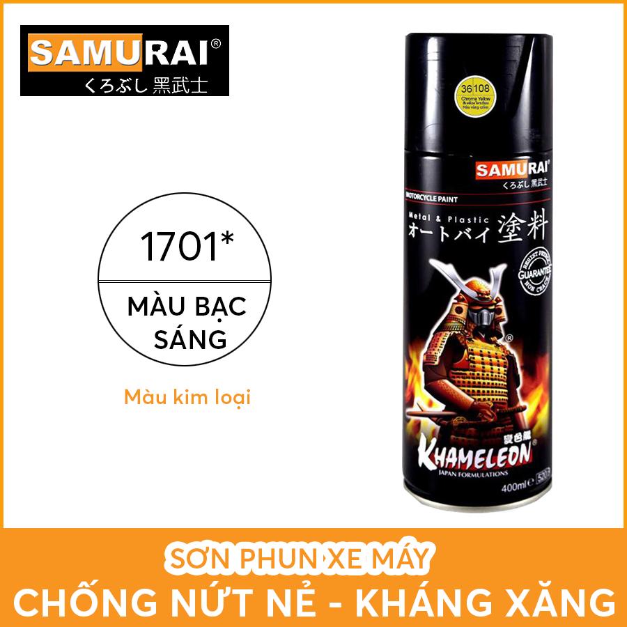 Chai sơn xịt Samurai - 1701* màu bạc lấp lánh