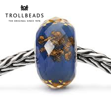 Trollbeads bead thuỷ tinh cao cấp Blue Twinkle