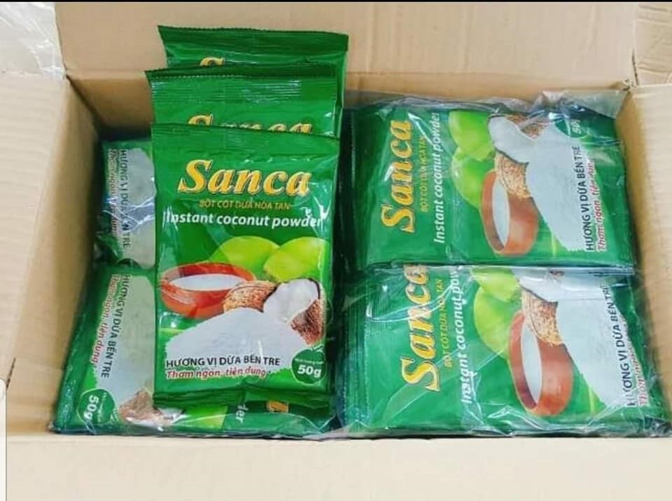 Bột cốt dừa hòa tan Sanca gói 50gr