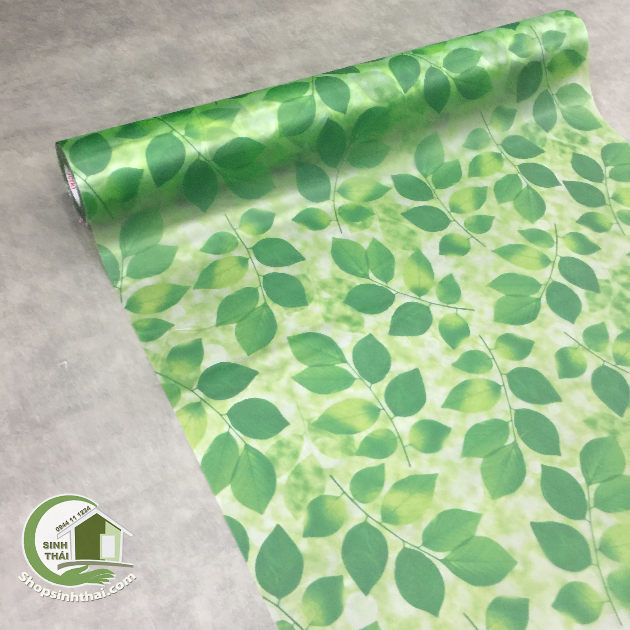 [HCM]Giấy Dán Kính Lá Cây Màu Xanh - [ 50cm x Khổ 90cm ] Có Sẵn Keo