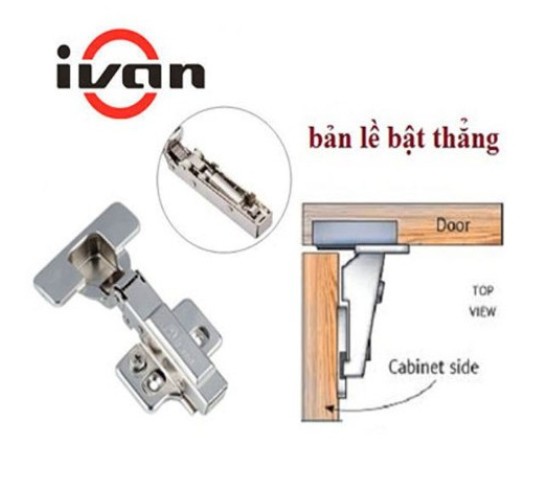 Bản lề bật hơi IVAN, giảm chấn, lắp nhanh dễ dàng (Cái)