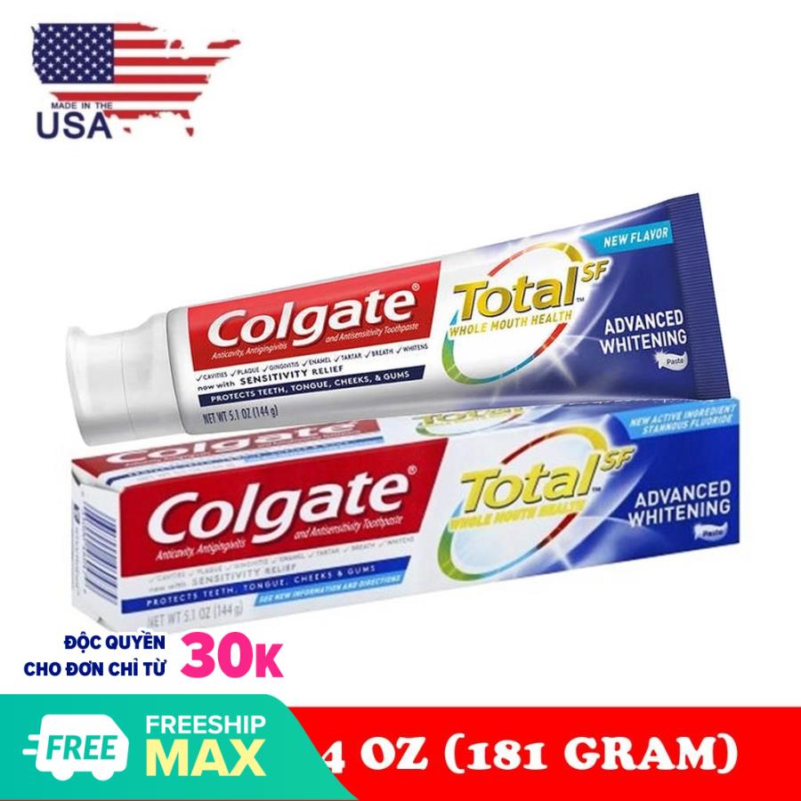 Kem Đánh Răng Colgate Total Advanced Whitening 181g - Mỹ