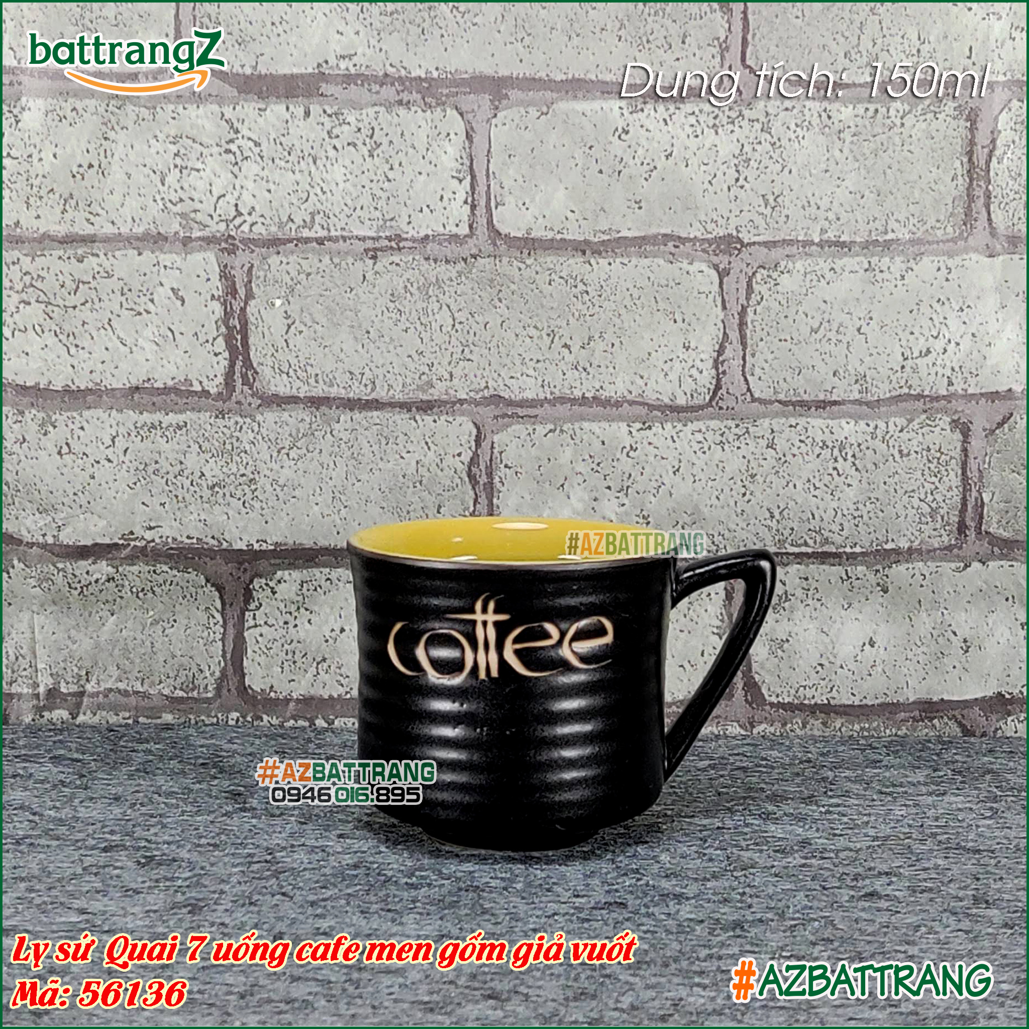 [CÓ SẴN] Ly cafe sứ Bát Tràng Quai số 7 men gốm nhiều màu