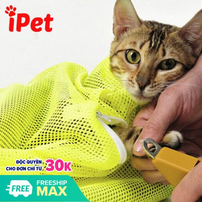 Túi Lưới Đa Năng Hỗ Trợ Tắm Mèo Tránh Bị Mèo Cào - iPet Shop