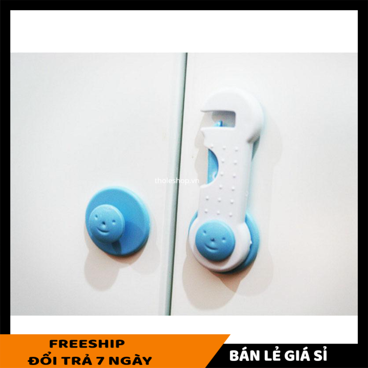 [HCM]Dụng cụ khóa tủ an toàn cho bé tránh kẹt tay - Khóa tủ cơ lê - Khóa tủ an toàn - Bộ chốt khóa cửa tủ ngắn kéo loại ngang an toàn cho bé [LẺ GIÁ SỈ]