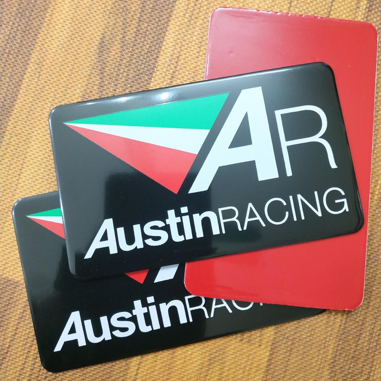 Tem nhôm dán Pô AR AustinRacing 10x6 cm