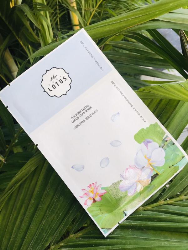 MẶT NẠ DƯỠNG TRẮNG VÀ LÀM DỊU DA THE PURE LOTUS LEAF MASK