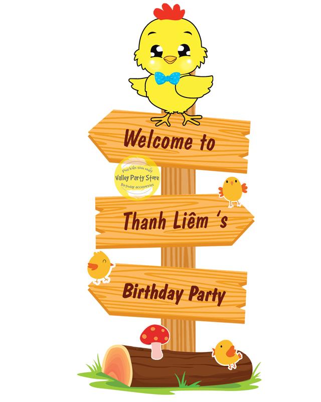 Cây Welcome Trang Trí Sinh Nhật