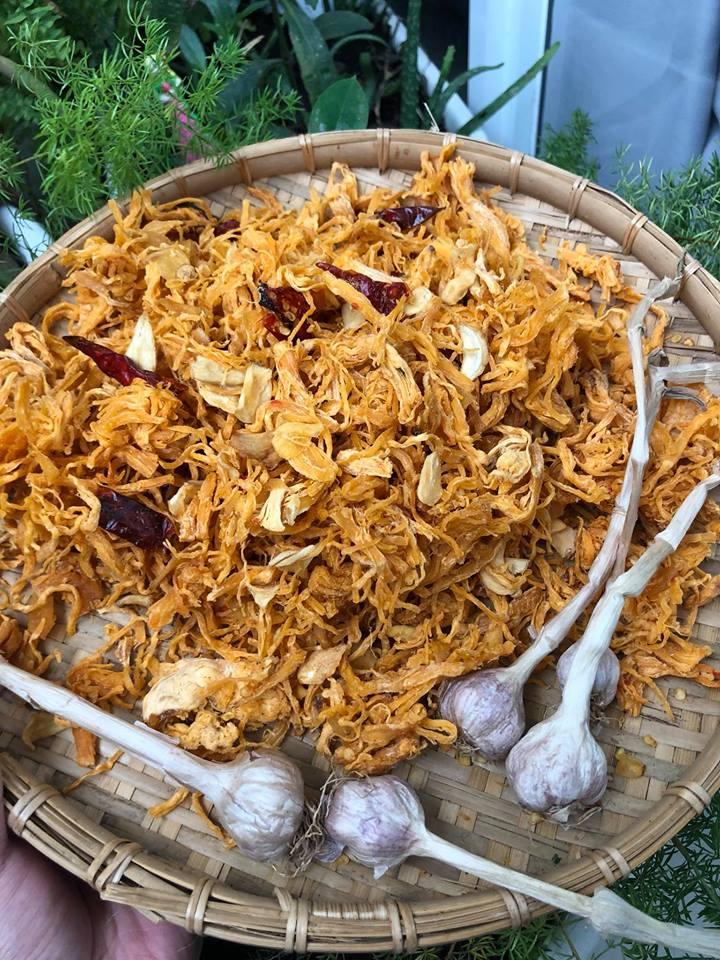 1 kg KHÔ GÀ BƠ TỎI SIÊU NGON