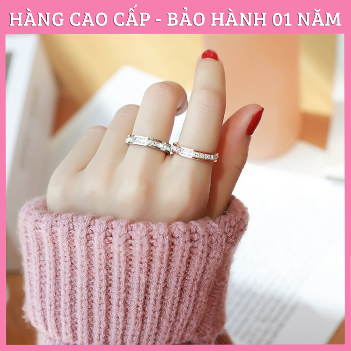 Nhẫn Nữ Đẹp, Nhẫn Titan 1 Hàng Đá